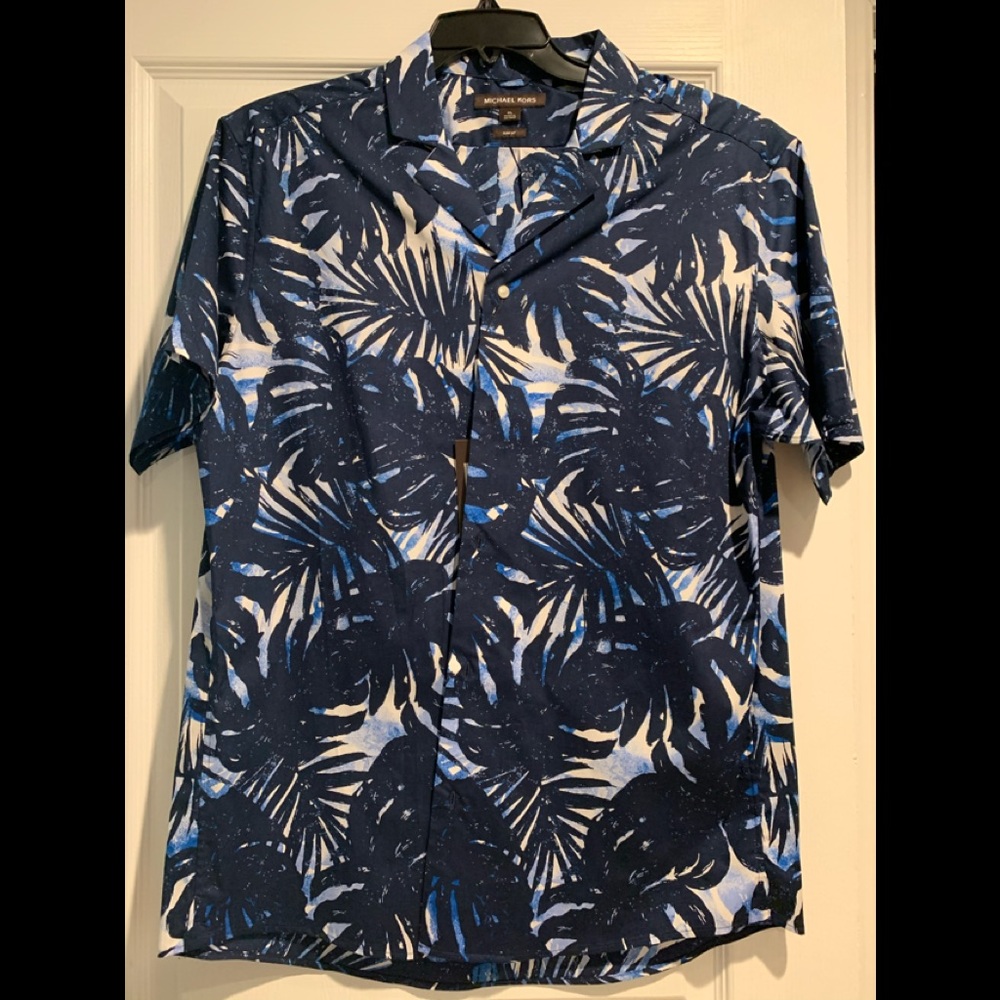Michael Kors tropical button down shirt